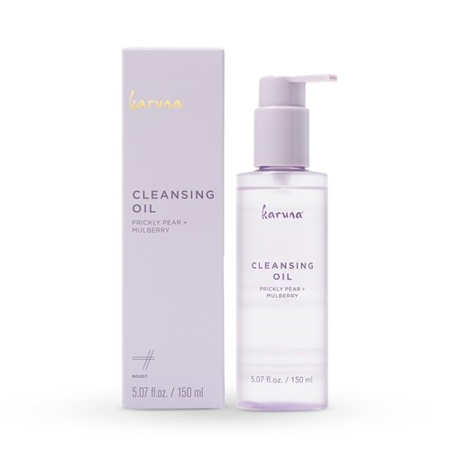 Karuna Skin - Cleansing Oil with Prickly Pear & Mulberry Extract, First-Cleanse Oil Cleanser, Facial Cleanser to Remove Dirt & Makeup, 150 ml