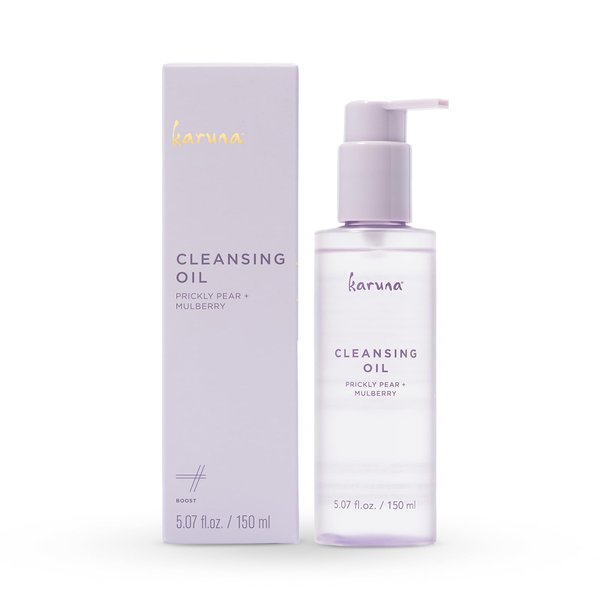 Karuna Skin - Cleansing Oil with Prickly Pear & Mulberry Extract, First-Cleanse Oil Cleanser, Facial Cleanser to Remove Dirt & Makeup, 150 ml
