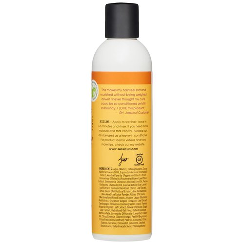 Jessicurl, Aloeba Daily Conditioner for Curly Hair, Citrus Lavender, 8 Fl oz. Leave in Conditioner and Hair Detangler for Fine Hair