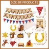 Gameza Cowboy Birthday Party Decorations - Cool Western Party Decorations Western Happy Birthday Banners Cowboy Hanging Swirls Supplies Cowboy Themed Party Decor Cow Rodeo Birthday Party Decorations