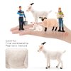 LC JoyCre 5 PCS Farm Animals Goats Figures Realistic Sheep Figurines Farm Animal Toys Farmer Lamb Model Set Farm Animals for Toddlers for Kid Boys Girls as Birthday Gifts