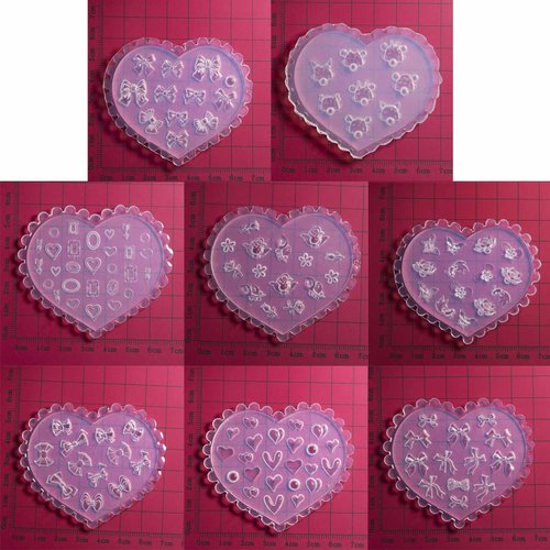 White DIY 3D Silicone Nail Art Decortive Design Mold Nail Art Making Tools Mould False Nails and Accessories