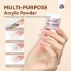 Saviland Acrylic Powder: Professional Acrylic Nail Kit Keratin Acrylic Powder Set Pink Clear White Acrylic Nail Powder Strong Acrylic Nails Expert Home Manicurist Extension Nail Care