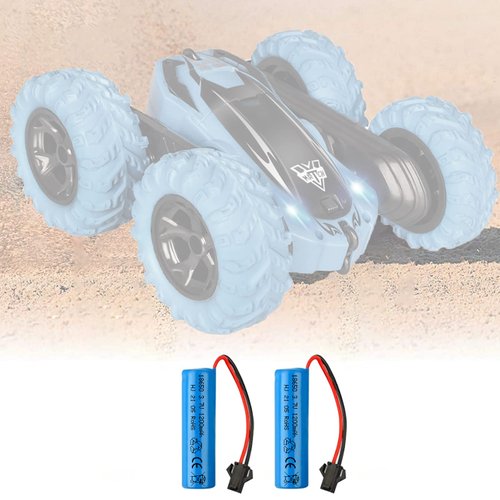 FPVERA 3.7V 1200mAh Li-ion Battery 2PCS 3.7Volt Rechargeable Batteries with USB Charger Cable SM-2P Plug for RC Car Drift Monster Truck Off-Road Vehicle Remote Control Car High-Speed Climbing Racing