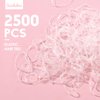 2500PCS Clear Elastic Hair Ties, Mini Hair Rubber Bands, Soft Hair Elastics for Women Girls, 30MM in Length & 2MM in Width