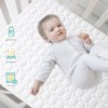 Crib Mattress Protector Pad Waterproof, Toddler Machine Washable & Dryer Fit Baby Bed Mattress Protector (Standard Size 52” x 28”)