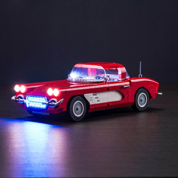 BrickBling LED Light Kit Compatible with Lego Corvette 10321 Toy Car, New 2023 Lighting Compatible with Lego Chevrolet Corvette- No Model Included