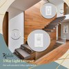 TOPGREENER Kalide Dimmer Light Switch, LED Dimmer Switch, Full Range Dimming, Single Pole/3-Way, 120VAC, 60Hz, 300W LED/CFL, Neutral Wire Not Required, Wall Plate Included, White, 6 Pack