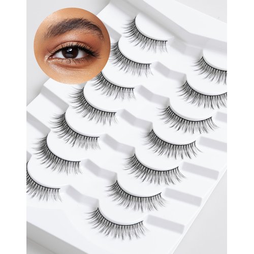 Lash natural wispy eyelashes, Frihappy false eyelashes, Wispy Strips, Faux Mink Lashes, black band lashes, pestañas postizas naturales, 7 pairs, Frihappy 2024 lashes #Anahid