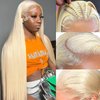 613 13x6 Lace Front Wig Human Hair 613 HD Lace Frontal Wig 30 Inch Straight Lace Front Wigs Human Hair Pre Plucked Brazilian 180 Density HD Transparent Blonde Lace Front Wigs Human Hair Glueless