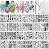 Biutee Nail Art Stamping Plate Set Nail Stamping Kit with Silicone Nail Stamper Christmas Flower Leaves Animal Lace Girl Star Holiday Design Nail Stamp Plate Nail Stamper Kit Nail Stamp Template