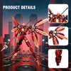 DAHONPA Red Transformer Mech Building Blocks Set (511+ Pieces), Assembled Mecha Robot Model Kit Mecha Warrior Toys for Adults and Kids Christmas Birthday Gift