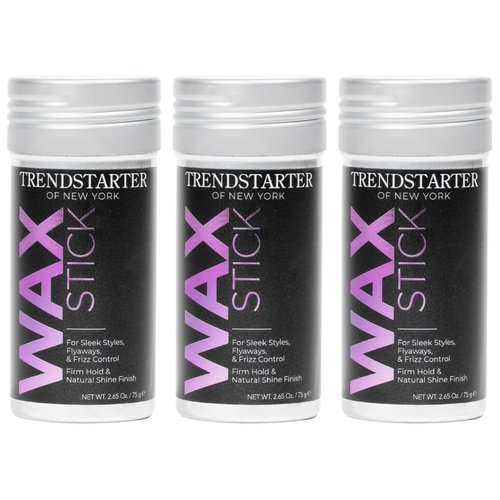 TRENDSTARTER - HAIR WAX STICK (75g) (Pack of 3) - Frizz Control - Flyaway Control - Firm Hold & Natural Shine Finish for Slick Sleek Sophisticated Styles - All-Day Hair Control