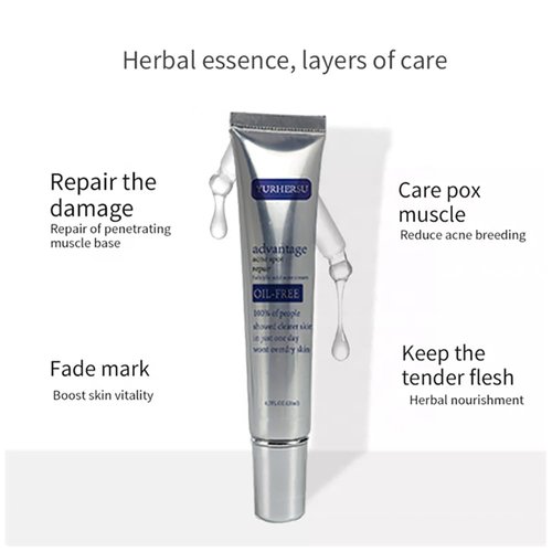 YURHERSU Acne Spot Repair Cream, Acne Care Gel Salicylic Acid Aloe Vera Acne Cream, Oil-Free Witch Hazel Advantage Acne Care Moisturizing Not Sticky Fast Absorptionfor Skin Care-0.7 Floz