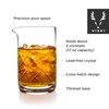 Viski Cocktail Mixing Glass 17 Oz. Crystal Pitcher Thick Base Design Bartending Glasses - Barware Essentials