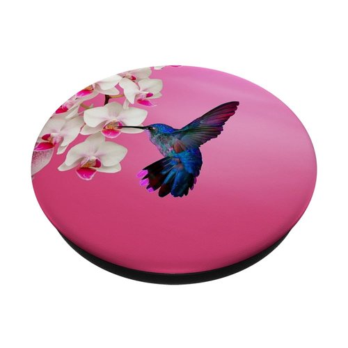 Hummingbird Flower Pop Up Hand Grip,Cell Phone Button Holder PopSockets PopGrip: Swappable Grip for Phones & Tablets PopSockets Adhesive PopGrip