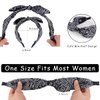 TOBATOBA Bandana Headband for Women Knotted Bow Headbands for Women Paisley Headband Cute Rabbit Ear Hair Bows for Women Top Knot Headband Turban Headbands Headwraps Hair Band for Women Girls 6Pcs