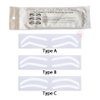 10pairs Airbrush Eyebrow Stickers Eyebrow Auxiliary Sticker Disposable Microblading Eyebrow Stencil Shaping Sticker for Brow Shaping (White-Type C)
