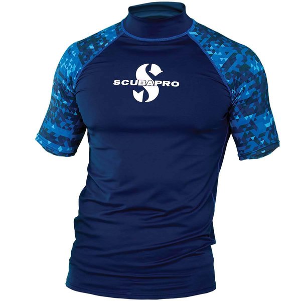 SCUBAPRO Men's UPF50 Short-Sleeve Rash Guard, L, Aegean