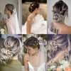 30 Pieces Wedding Pearl Hair Pins for Brides Bridal, Elegant Pearl Rhinestones Hair Pins Updos Hair Piece Hair Accessories for Brides Bridesmaid Women (Silver)