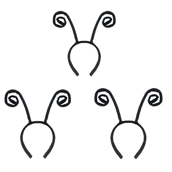 AISIBO Butterfly Antenna Headband, 3PCS Costume Hair Band for Women, Black Velvet Antenna Headband Bulk for Halloween Party Cosplay Dress Up Pretend Play Accessory