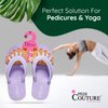 Pedi Couture Pedicure Sandals for Women - Toe Separator Slippers - Purple - Small (5-6)