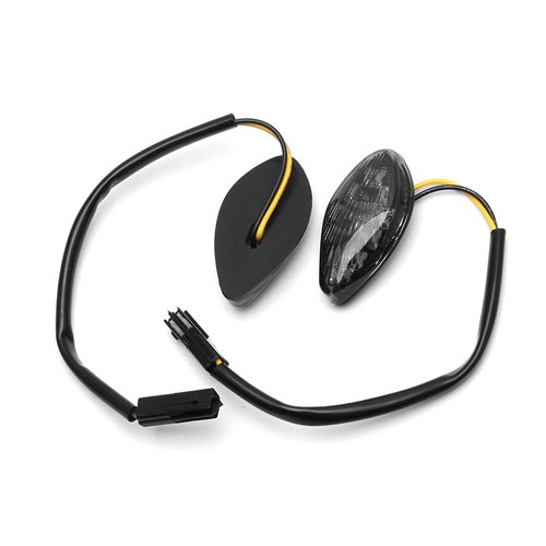 HUSUKU LED Front Flush Mount Turn Signal Light Brake Blinker Indicator Market Lamp for Honda Grom 2014-2019 -Smoke Lens (Pack of 2) (Transparent Len)