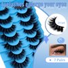 7 Pairs Faux Mink Lashes Full Volume Strip Lashes Mink Lashes Fluffy False Eyelashes Wispy Lashes Multipack 6D Volume Fake Eyelashes by FOINEMYED