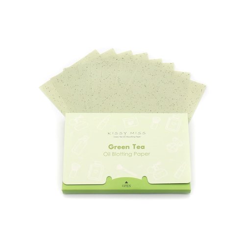 Green tea oil blotting sheets for face,100 Counts in 1 Pack,lift away excess oil,easy to slip into your purse, makeup bag, or even your pocket