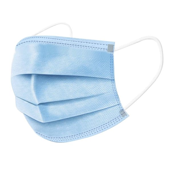 Face Mask, 100 Count (Blue)