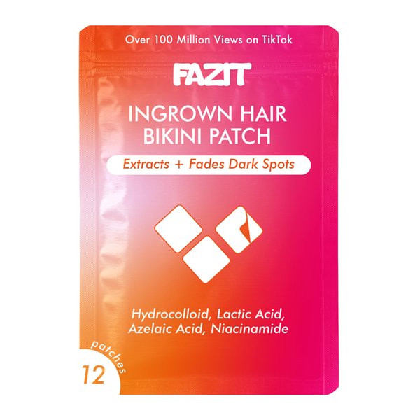 FAZIT Ingrown Hair Bikini Patch - Ingrown Hair Treatment For Bikini Area - Ingrown Hair Pads - Hair Remover For Women Private Area - Intimate Hair Removal For Women - Hair Removal For Women
