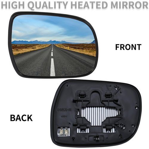 LOIYLLEN Passenger Side Mirror Replacement for Lexus RX330 2004-2006 RX350 2007-2009 RX400h 2006-2009 - Mirrors Glass, Right Side Rear View Mirror Glass with Power Heated