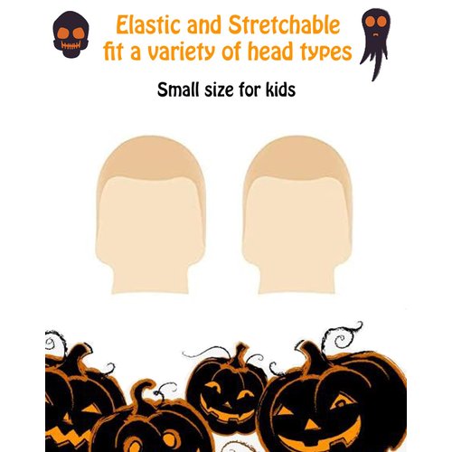 HLORPP 2Pack Halloween Makeup Latex Bald Caps, Makeup Latex Bald Caps Bald Head Wig Cap Cosplay Halloween Party Costume Accessory for Kids Adults Women Men(2Pcs Small size)