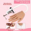 LIONVISON Practice Hand for Acrylic Nails, Realistic Silicone Nail Hand Practice, Flexible Fake Nail Mannequin Training Hand for Nail Practice, Acrylic Nail Art Practice Tool (with Visible Joints)