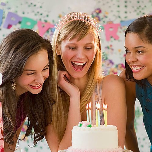 Outyua Birthday Crown Tiara Rose Gold Happy Birthday Headband Rhinestone Princess Birthday Party Decorations for Women Girls