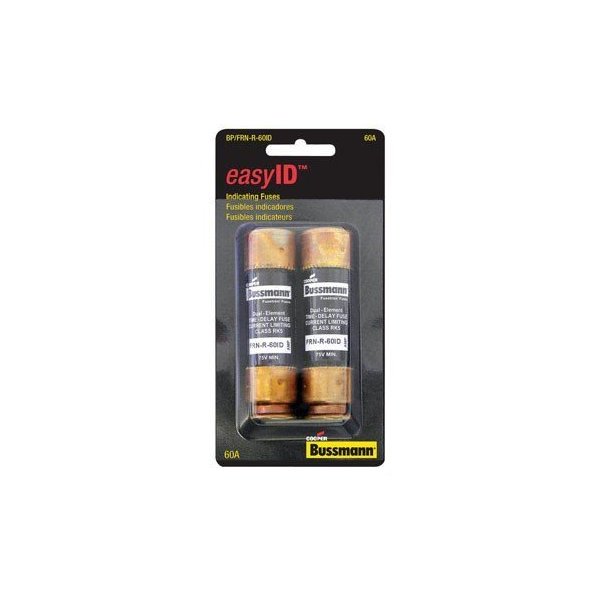 Bussman BP/FRN-R-60ID 60 Amp EasyID Heavy-Duty Time Delay Fuse 2 Count