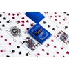 Bee MetalLuxe Playing Cards - Blue Foil Diamond Back, Standard Index