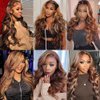 Kucmir 30 Inch Highlight Lace Front Wig Human Hair Pre Plucked Ombre Lace Front Wig Human Hair 13x6 Lace Front Wigs Human Hair Honey Blonde HD Lace Front Wig Human Hair with Baby Hairline