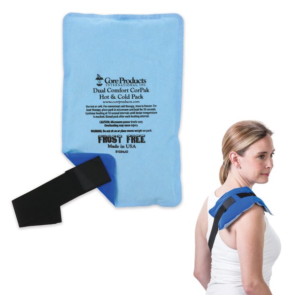 Core Products Dual Comfort Corpak Soft Touch, No Frost Hot and Cold Therapy Pack - 6" x 10", Made in The USA