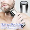 Latest Upgraded Professional Hair Clipper Guards Guides 10 Pcs Coded Cutting Guides #3170-400- 1/16” to 1” Fits for Wahl Clippers, For Balding Corded 08110/ Magic Clip Cordless 08148 (Black-10 pcs)