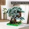 CAXIMSY Cherry Blossom Bonsai Tree House Building Blocks Set Plants Green Flowers Treehouse Architecture Micro Mini Block Gift for Adults and Children 1500 Pieces