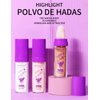 Polvo De Hadas Highlighter Stick Puff Fairy Stick Highlight Powder Glitter Loose Powder Brush Stick Contouring Powder Shimming Face Powder Blusher (#02 Fairy pink)