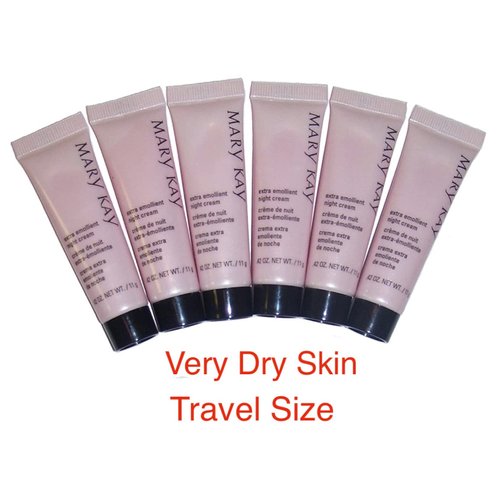 Mary Kay Extra Emollient Night Cream - Lot of 6, Travel Size, Whole Body Moisturizer for Dry Skin, 2.52 Ounce