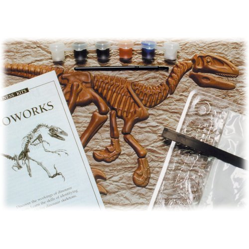 Eyewitness Kits Perfect Cast Dinoworks 24" Velociraptor Cast, Paint, Display and Learn Craft Kit