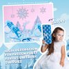 Liliful 24 Set Winter Snowflake Party Favors, Blue Christmas Snowflake Silicone Wristbands with Cards and Organza Bags for Blue Xmas Goody Bag Filler Snowflake Party Favors Christmas Classroom Gifts