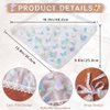 Woeoe Butterfly Chiffon Hair Bandanas Triangle Floral Hair Scarf Headband Print Lace Head Kerchief for Women Girls(2 Pcs)