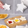 Star Soy Sauce Dish - Delling Dipping Bowls/Dish, Ceramic Dipping Sauce Cups for Soy Sauce, Sushi Sauce, Condiment, BBQ, Small Pinch Bowls, Set of 6, White, 1.2 Oz for America Anniversary