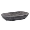 Creative Home Natural Charcoal Marble Curvy Collection Bar Soap Dish Soap Tray Holder Bathroom Small Accessory Tray Organizer, 5.8" x 3.8" x 0.9" H