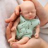 Newtotlove 7 Inch Reborn Baby Doll， Silicone Doll Boy, Mini Realistic Newborn Baby Dolls Silicone Full Body with Feeding Accessories&Gift Box