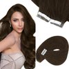 Sunny Hair Tape in Extensions Straight Skin Weft Tape in Hair Extensions Invisible Tape in Hair Extensions Human Hair 20Pcs Hair Extensions Real Human Hair Brown 20inch